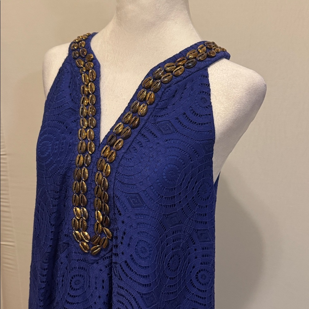 Lilly Pulitzer Achelle Blue Beaded Swing Dress - Picture 7 of 10